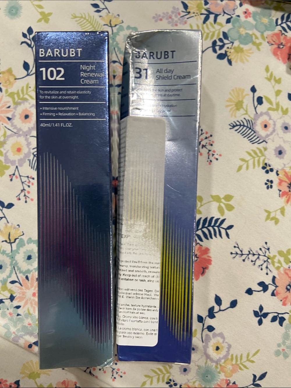 2 BARUBT 102 Night Renewal Cream + 31 All Day Shield Cream - Blue Packaging